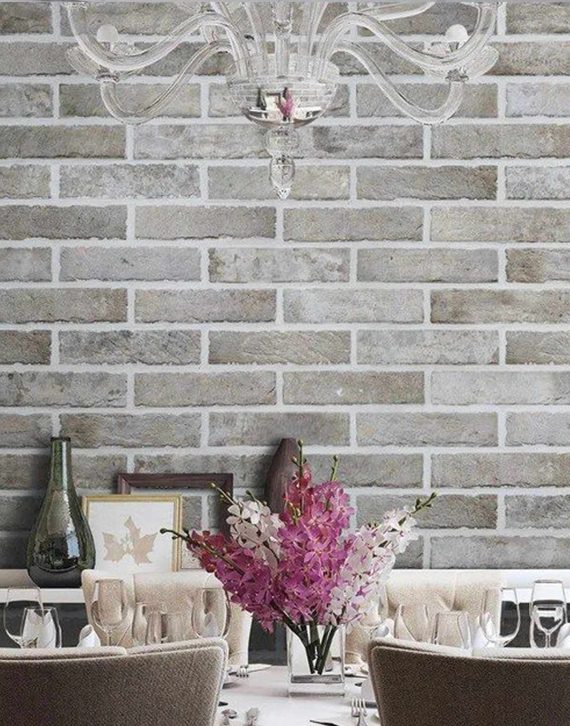 Clinker tiles for indoor use and facades RUSTIC APALACHE GRIS, 17x52cm, EC