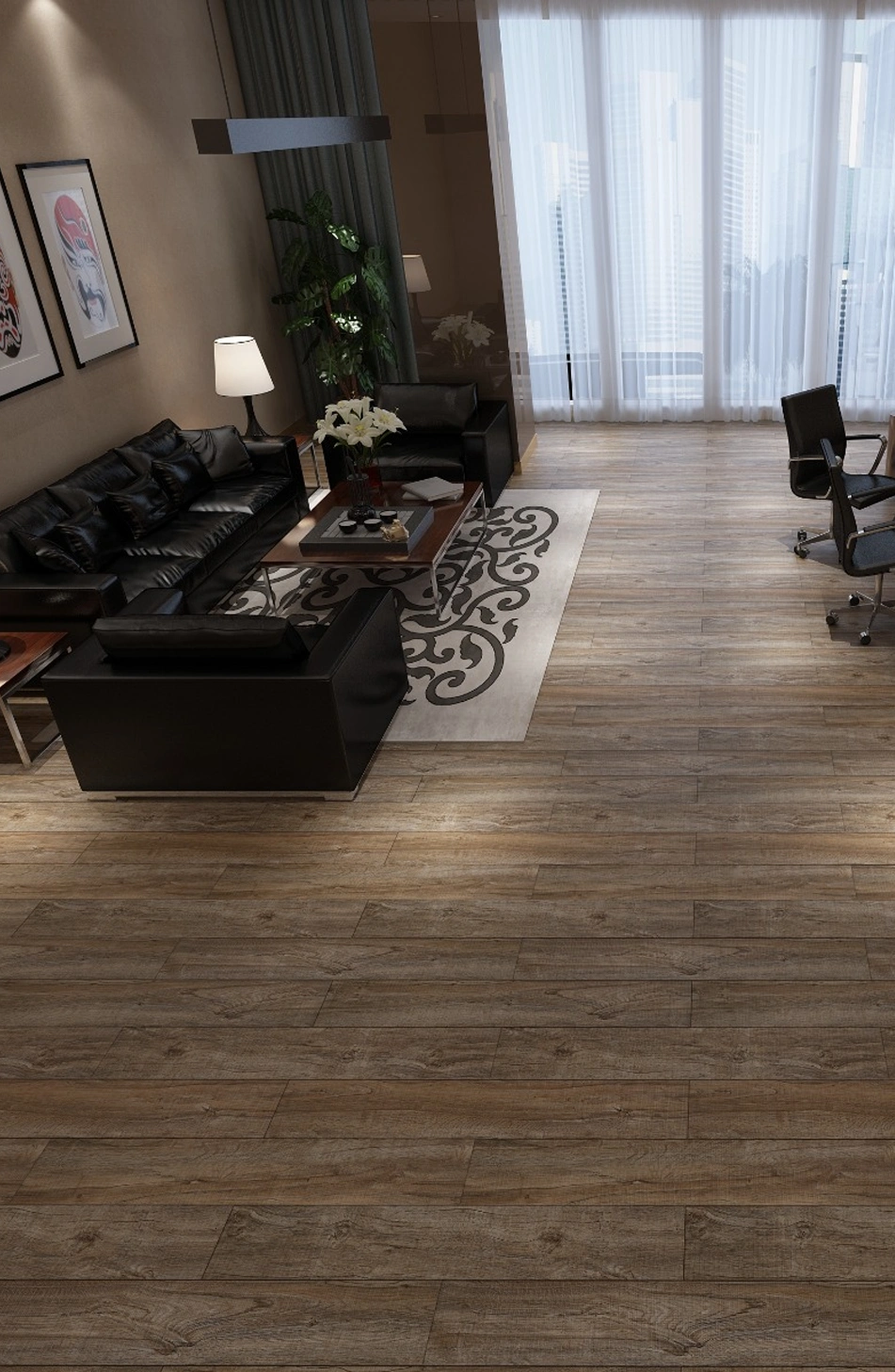 Kvarca vinila flīzes NATURAL WALNUT, SPC, klikšķu sistēma (click)