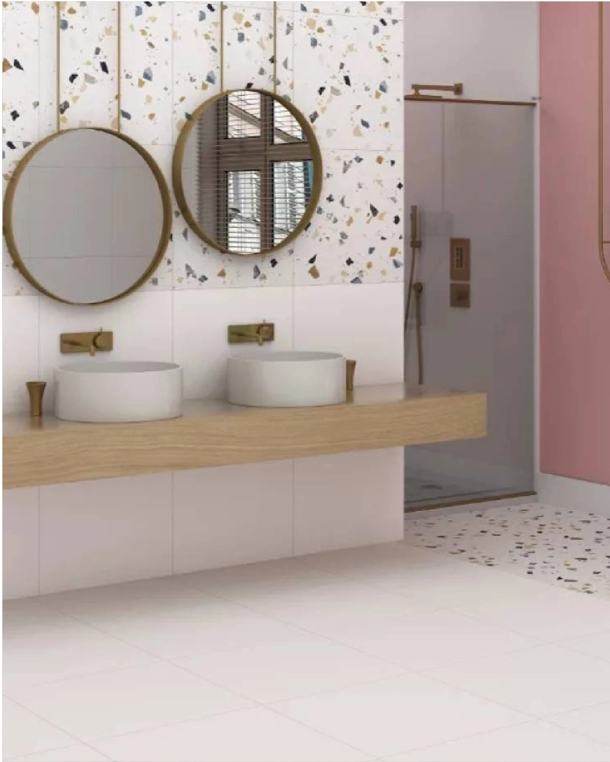 Matte tiles TERAZZO MULTICOLOR, 60x60 cm, DE