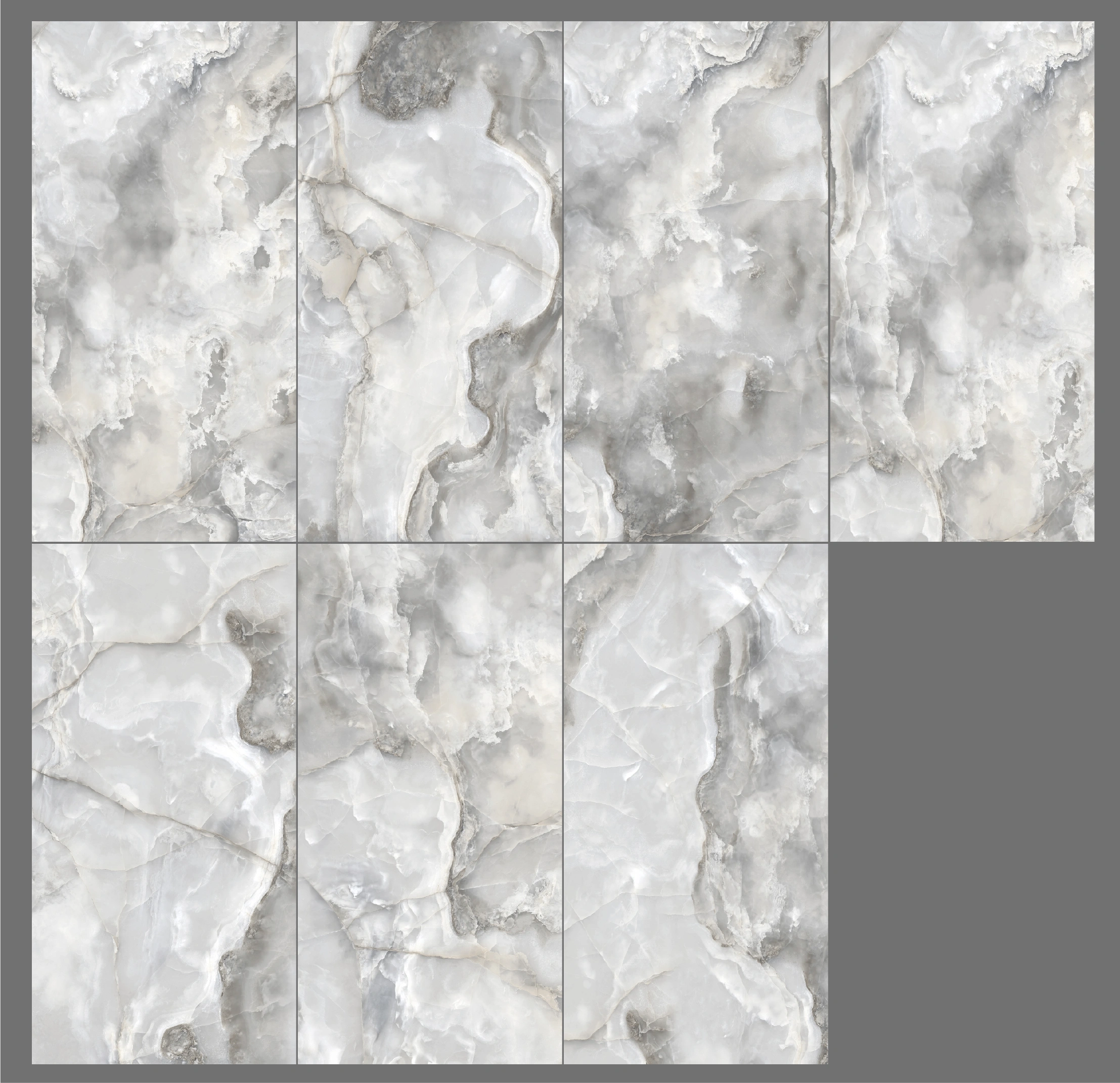 Matētas akmens 60x120cm ONICE SILVER, SR