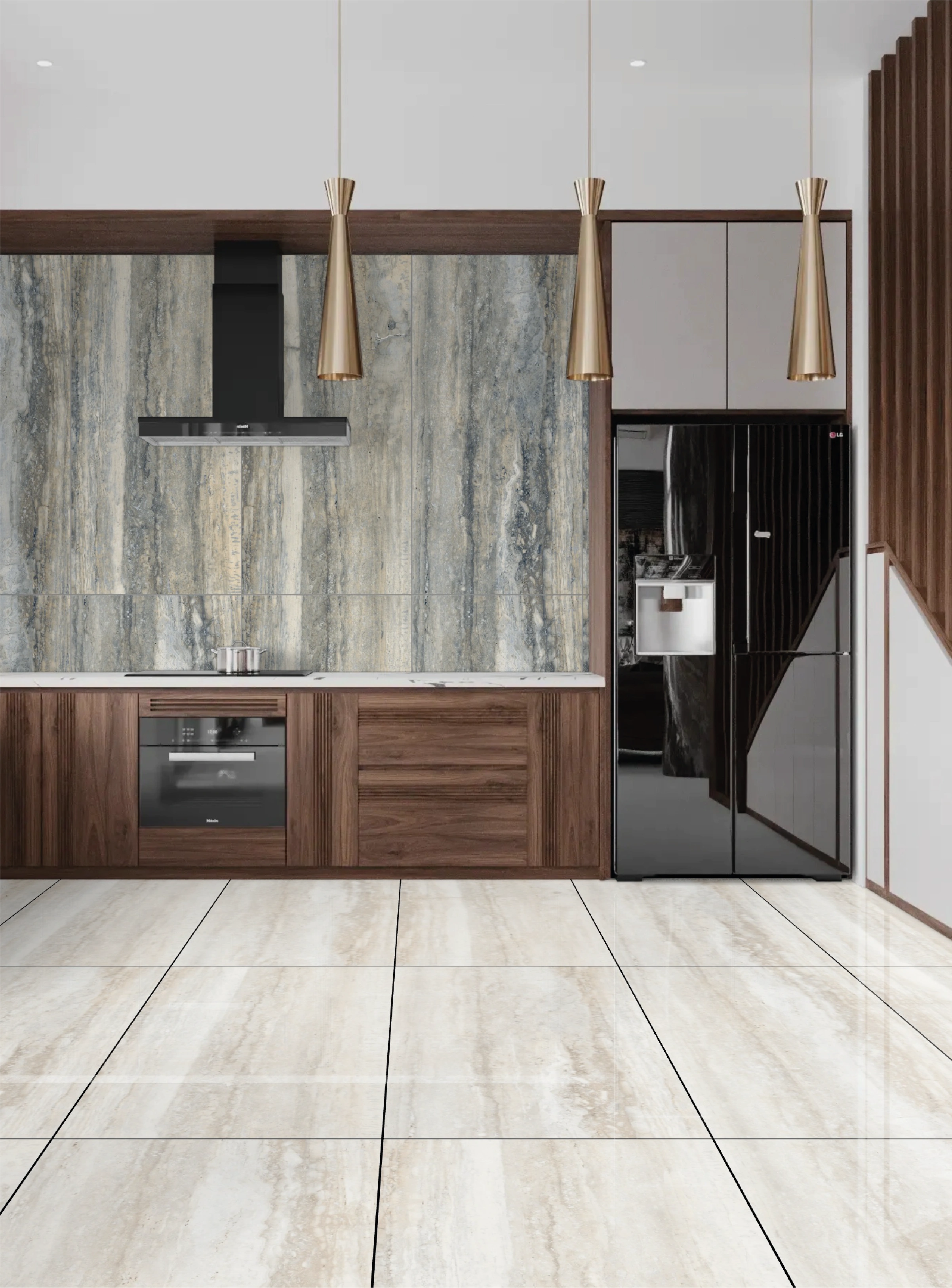 Matētas akmens 60x120cm TRANZ TRAVERTINO LIGHT, SR