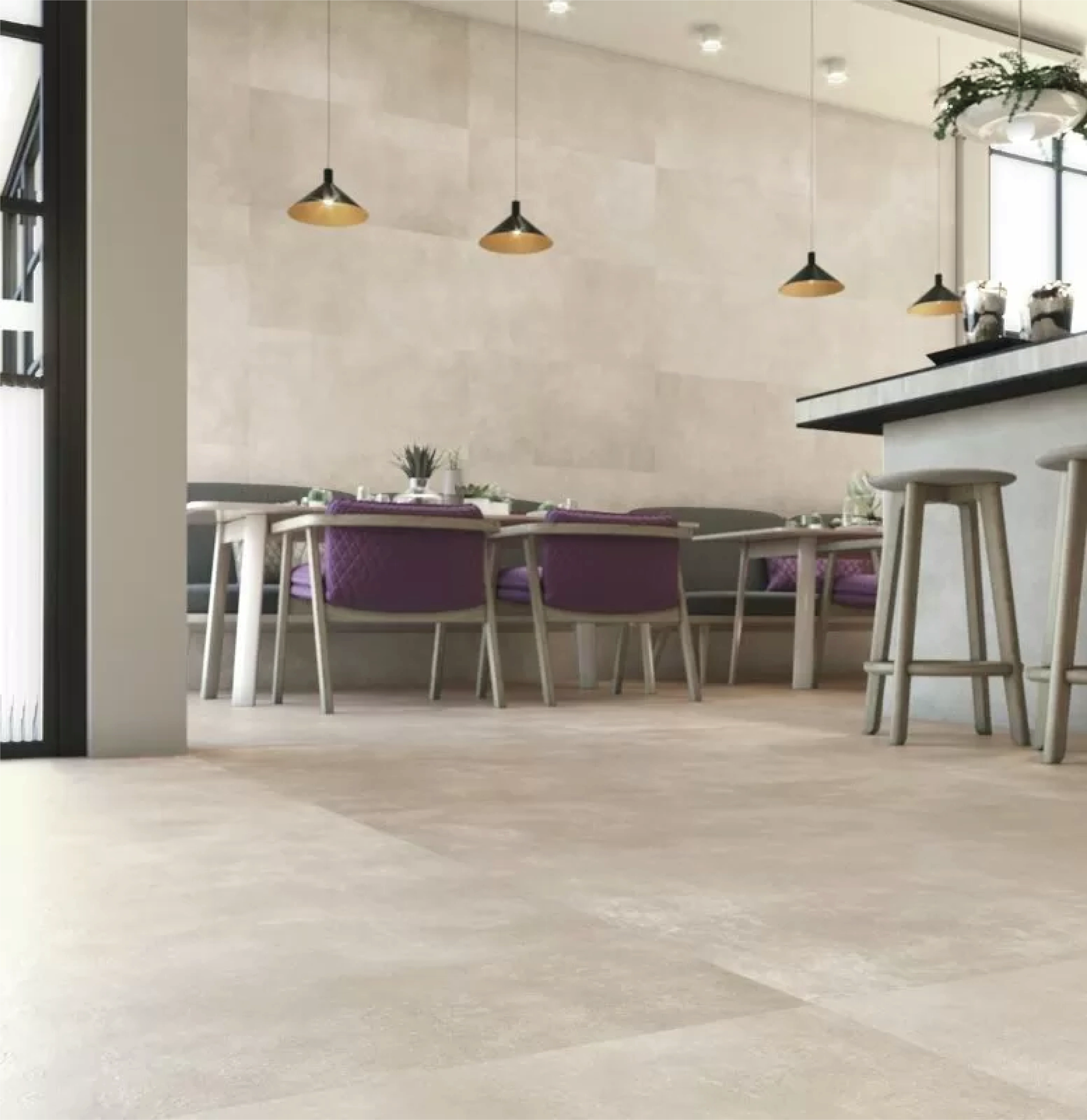 Matētas flīzes ANTI-SLIP THINK TAUPE RECT, 60x60 cm, APE