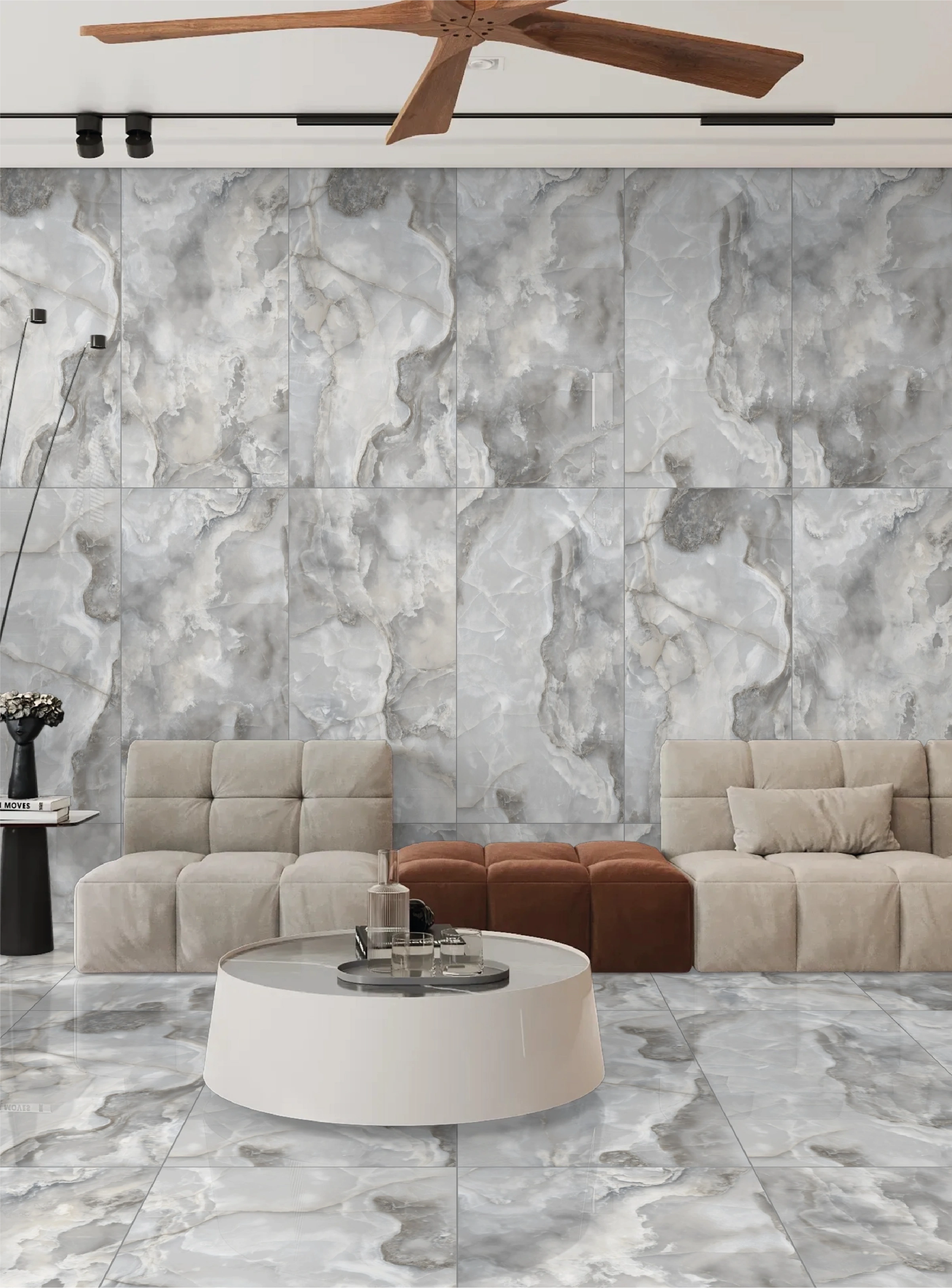 Matētas akmens 60x120cm ONICE SILVER, SR