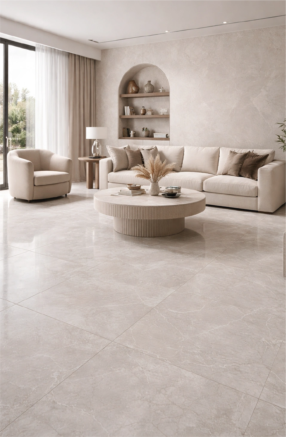 Glancētas flīzes NIKKO GREY POLISHED, 100x100 cm, DE