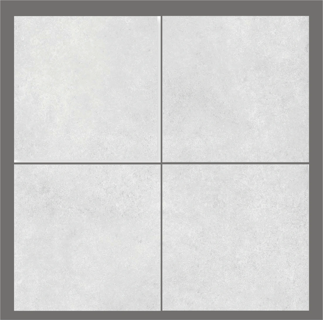 Matte tiles CEMENTO RUSTICO BIANCO, 60x60 cm, DG