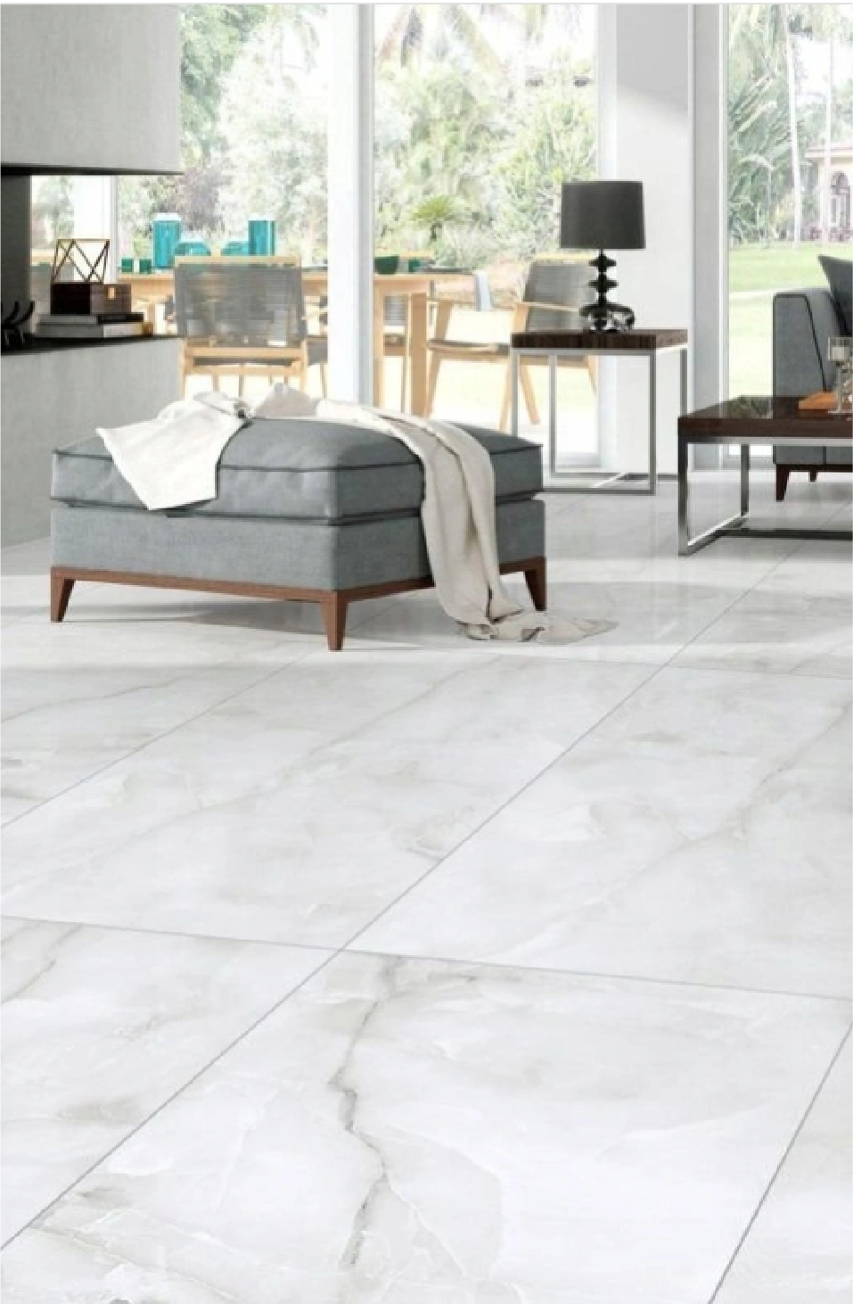 Glossy tiles ONYX GREY POLISHED, 60x120 cm, DE